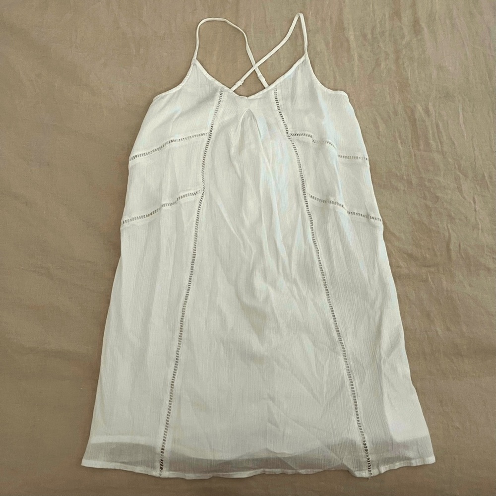 Old Navy White Cotton Strappy Mini Dress